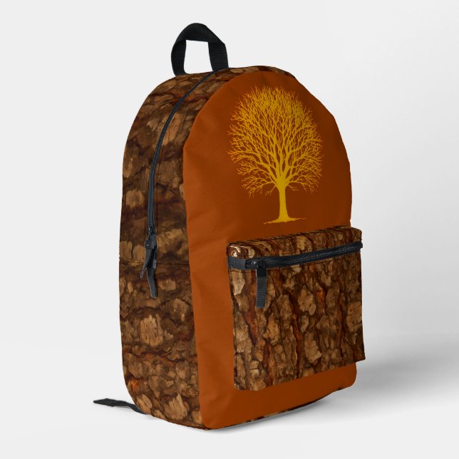 Imprimé Sac à dos à motif d'écorce d'arbre (Coin arrière gauche)