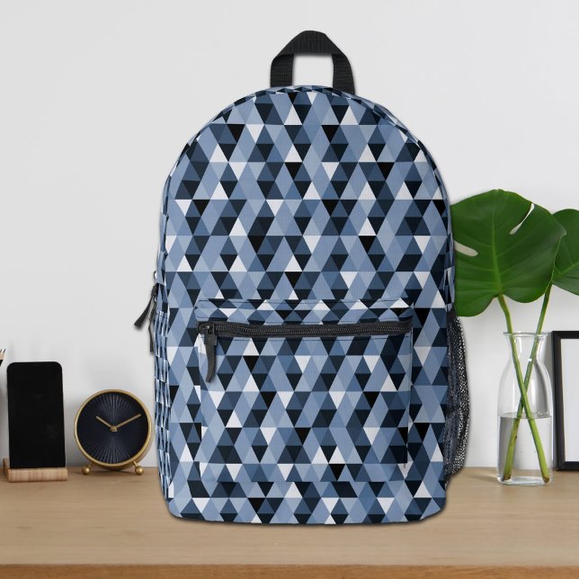 Imprimé Sac à dos à motif géométrique bleu (Créateur téléchargé)