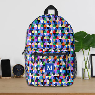 Imprimé Sac à dos à motif géométrique coloré personnalisé