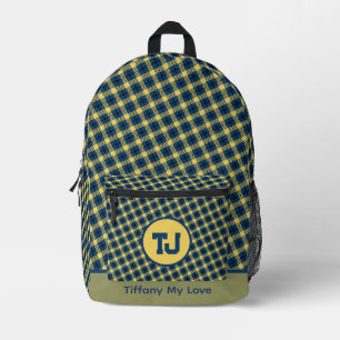 Imprimé Sac à dos à motif monogramme mignon à l'école prés