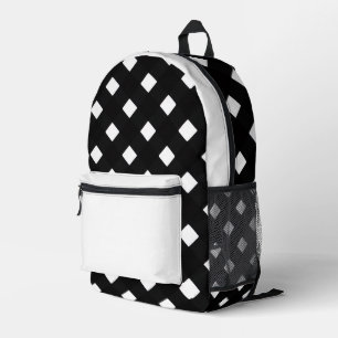 Imprimé Sac à dos à motif noir et blanc
