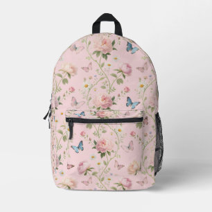 Imprimé Sac à dos à papillons floraux avec pivoines