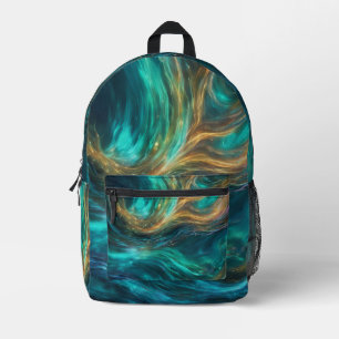 Imprimé Sac à dos Abstrait Aqua Aurora