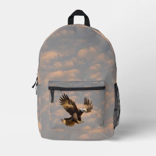 Imprimé Sac à dos Aigle royal dans un ciel nuageux