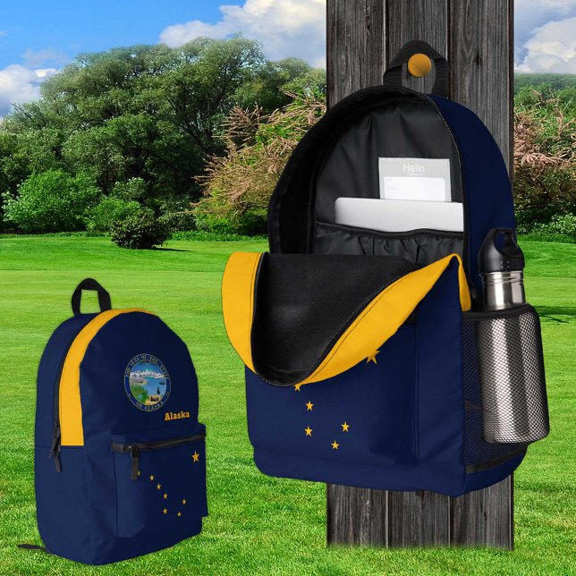 Imprimé sac à dos Alaska Flag, USA & Alaska Bag, (Créateur téléchargé)