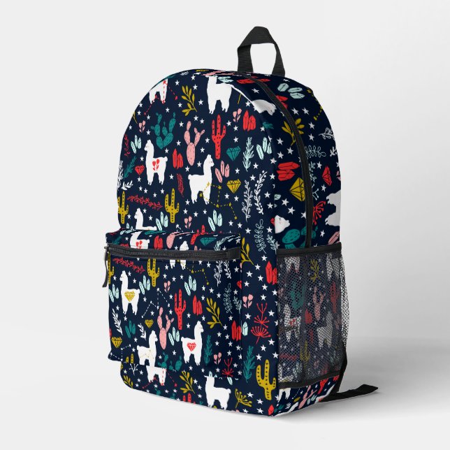 Imprimé Sac à dos Alpaca mignon (Coin arrière droit)