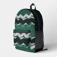 Sac à dos (ao) - Chevron en crochet vert