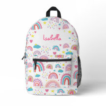 Sac à dos arc-en-ciel mignon pour filles rentrant 