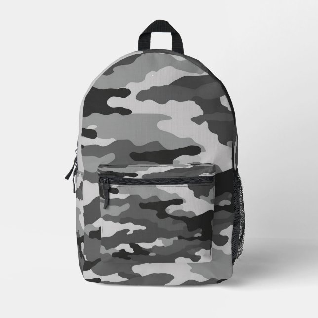 Imprimé Sac à dos - Armée - Noir & Blanc (Recto)