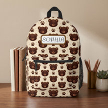 Sac à dos avec motif d'ours en peluche mignon et e