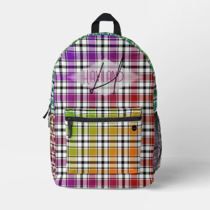 Imprimé Sac à dos avec Plaids couleur fou HAMbWG