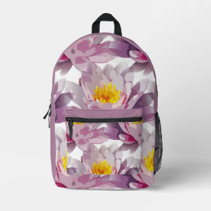 Imprimé Sac à dos blanc Lavande Fleurs