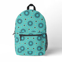 Sac à dos bleu géométrique moderne éclaté