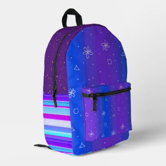 Imprimé Sac à dos bleu violet pour impression coupé