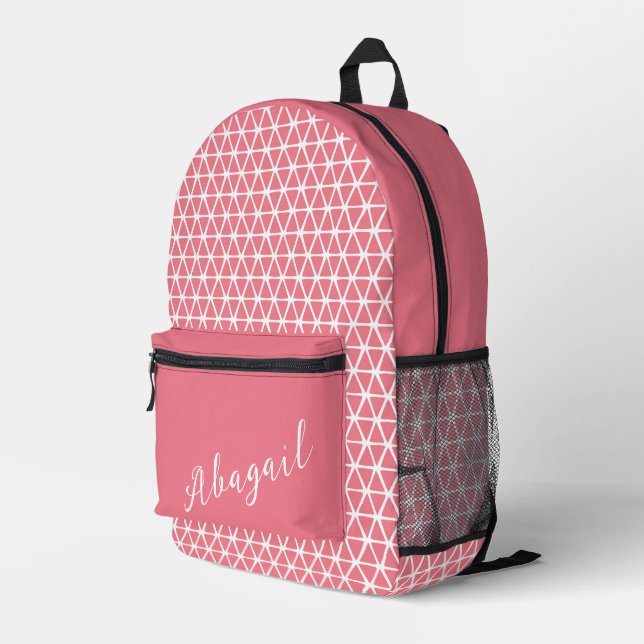 Imprimé Sac à dos Blush Geo — Confiance personnalisable (Coin arrière droit)