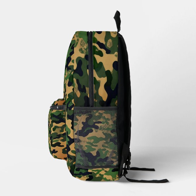Imprimé Sac à dos camouflage vert moderne – Armée Premium (Droite)