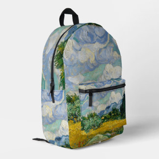 Imprimé Sac à dos Champ de blé avec cyprès Van Gough