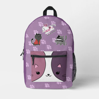 Imprimé Sac à dos chat mignon Kawaii design empreinte de p