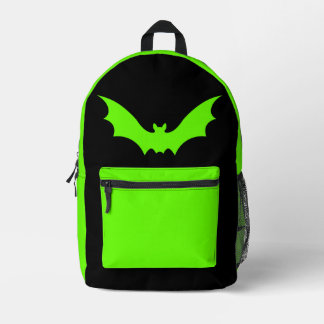 IMPRIMÉ SAC À DOS CHAUVE-SOURIS VAMPIRE (VERT NOIR)