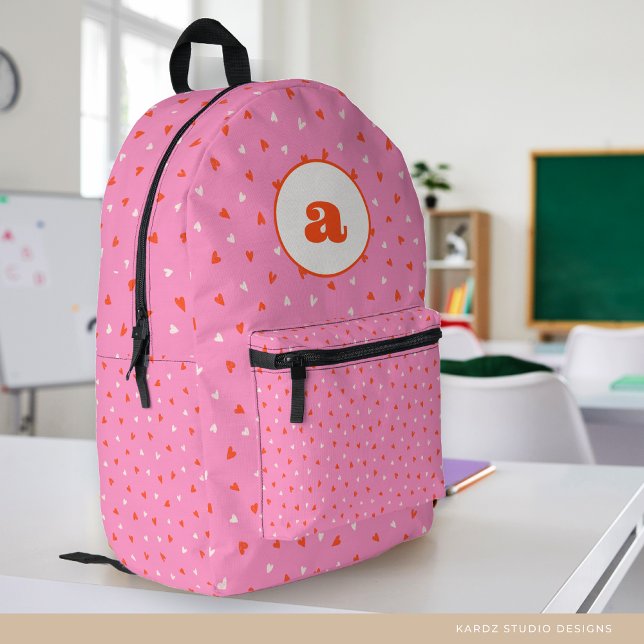 Imprimé Sac à dos Cœurs roses de collégienne (Créateur téléchargé)
