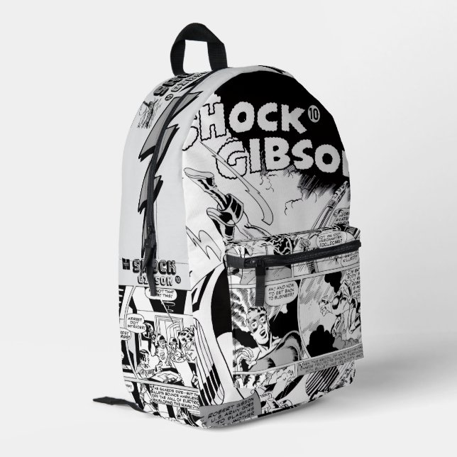 Imprimé Sac à dos Comics 'SHOCK Gibson'  (Coin arrière gauche)