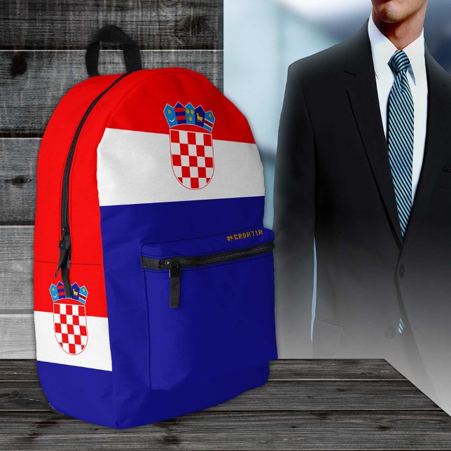 Imprimé sac à dos Croatie, patriotique, Drapeau croate (Créateur téléchargé)