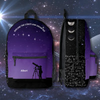 Sac à dos d'astronomie pour ciel nocturne violet e