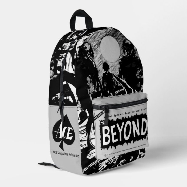 Imprimé Sac à dos de bande dessinée d'horreur 'The BEYOND' (Coin arrière gauche)