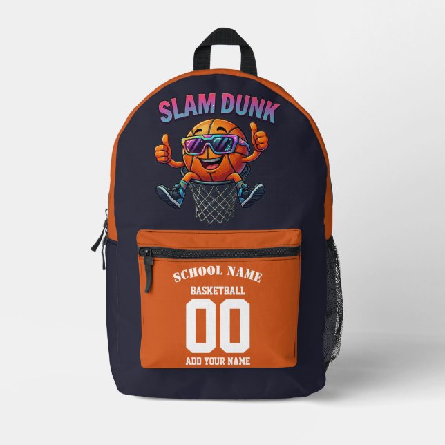 Imprimé Sac à dos de basketball - Sac personnalisé Slam Du (Recto)