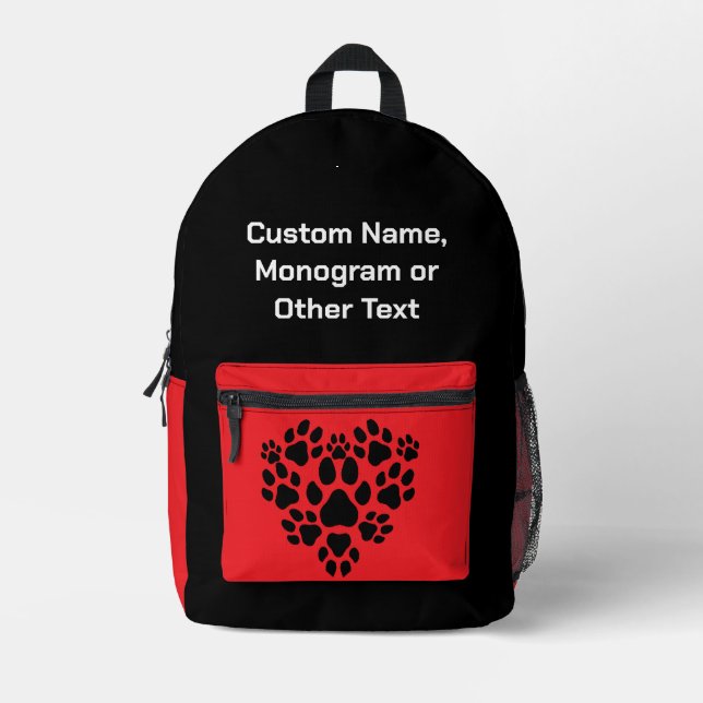 Imprimé Sac à dos de chien personnalisé - Cadeau personnal (Recto)