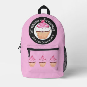 Imprimé Sac à dos de cupcakes rose