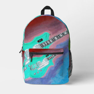 Imprimé Sac à dos de guitare verte