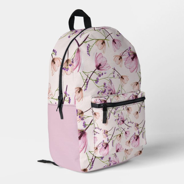 Imprimé Sac à dos de jardin romantique en fleurs (Coin arrière gauche)