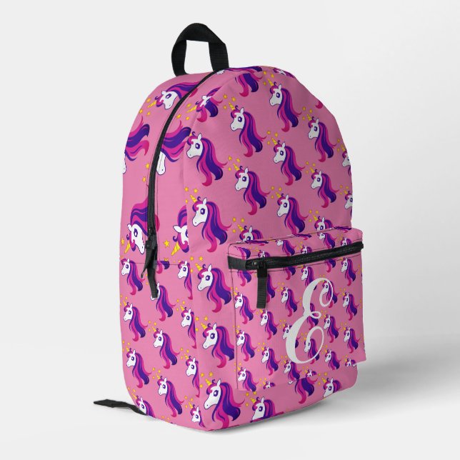 Imprimé Sac à dos de l'école de licorne rose pour filles (Coin arrière gauche)