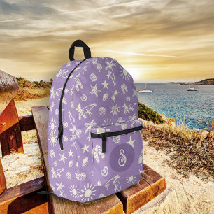 Imprimé Sac à dos de monogramme de Motif tropical