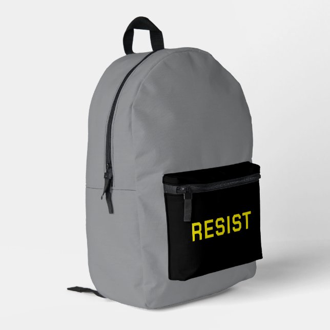 Imprimé Sac à dos de protestation Résister (Coin arrière gauche)
