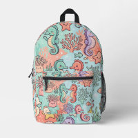 Sac à dos de récif de corail hippocampe – Motif mi