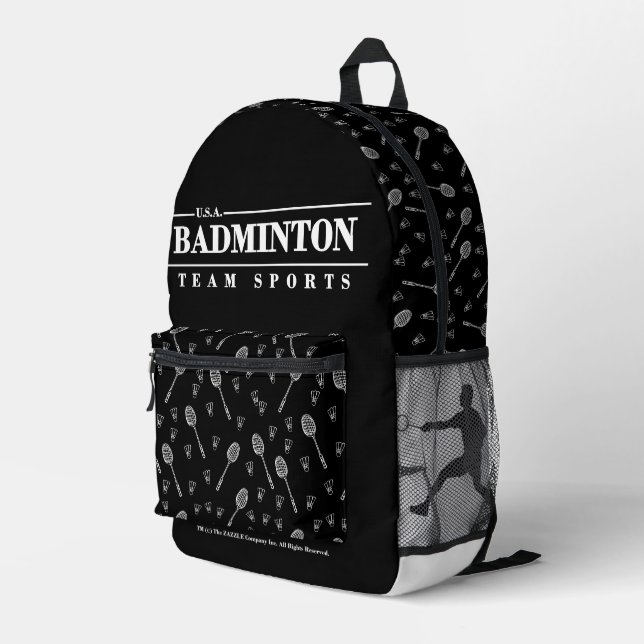 Imprimé Sac à dos de sport de badminton  (Coin arrière droit)