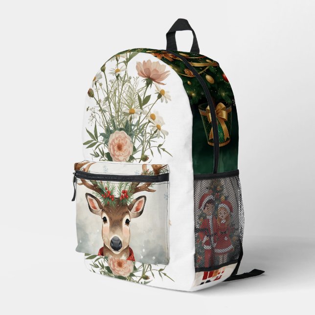Imprimé Sac à dos de vacances de renne mignon pour l'hiver (Coin arrière droit)