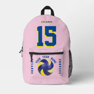 Imprimé Sac à dos de volleyeuse rose rose sport pink blue 