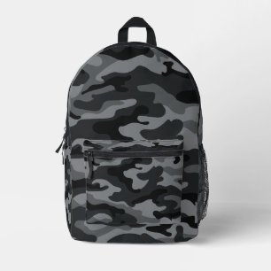 Imprimé Sac à dos de voyage tactique camouflage gris noir