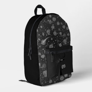 Imprimé Sac à dos d'Halloween cosmique avec Citrouilles et