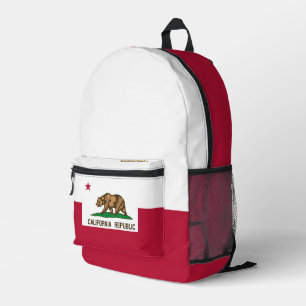 Imprimé Sac à dos drapeau de Californie, sac USA et Califo