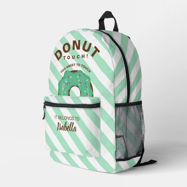 Imprimé Sac à dos drôle donut vert (Coin arrière droit)