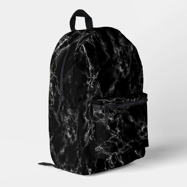 Imprimé Sac à dos en marbre noir (Coin arrière gauche)