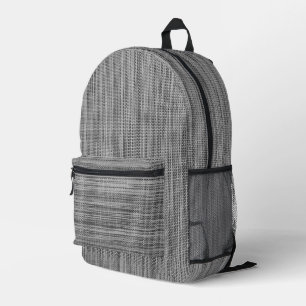 Imprimé Sac à dos en tissu gris Faux
