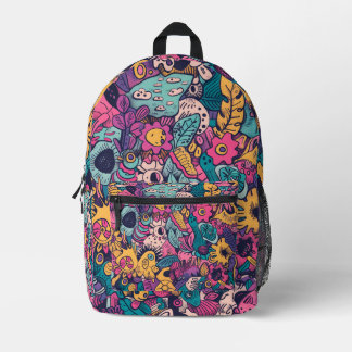 Imprimé Sac À Dos Enfant Motif Floral Hippie Coloré