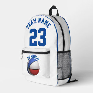 Imprimé Sac à dos enfants garçons basket-ball sport bleu w