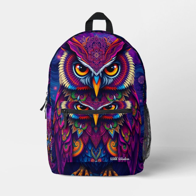 Imprimé Sac à dos Esprit de Hibou Mystique - Design Sagess (Recto)