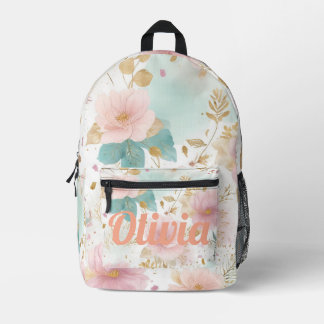 Imprimé Sac à dos esthétique floral bohème